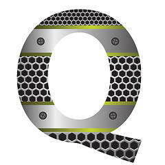 Image showing perforated metal letter Q
