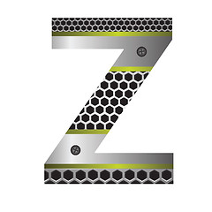 Image showing perforated metal letter Z