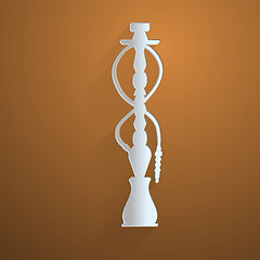 Image showing Flat vector icon for hookah