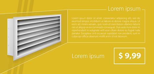 Image showing Vector ad layout for ventilation shutters