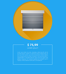 Image showing Vector ad layout for sale of window with roller shutters