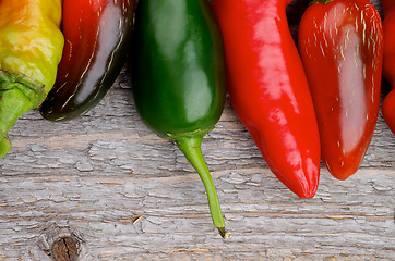 Image showing Border of Chili Peppers