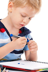 Image showing Boy with marker