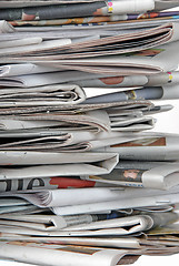 Image showing Newspaper stack (Norwegian)