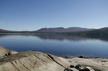 Image showing Rocks by a lake