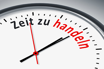 Image showing Uhr mit Text