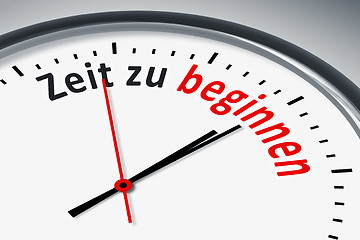 Image showing Uhr mit Text