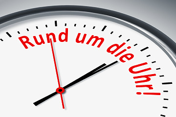 Image showing Uhr mit Text