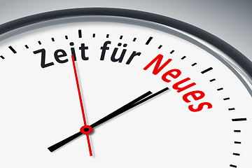 Image showing Uhr mit Text