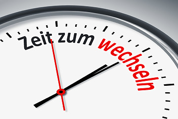 Image showing Uhr mit Text