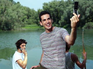 Image showing guy taking photo