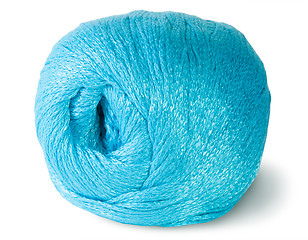 Image showing Blue knitting yarn clew