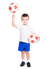 Image showing Little football player