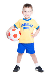 Image showing Nice little Ukrainian football player