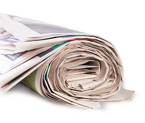 Image showing Rolled Up Newspaper