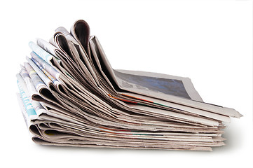 Image showing Stack Of Newspapers