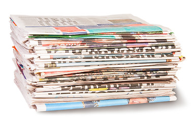 Image showing Stack Of Newspapers