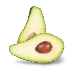 Image showing Green Sliced A?avocado With Bone