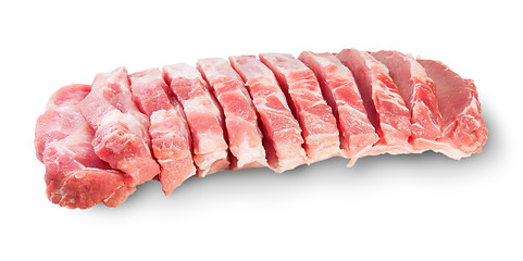 Image showing Raw Sliced Pork Meat