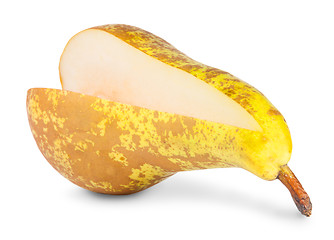 Image showing Yellow Pear Segment Without