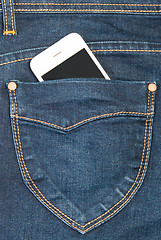 Image showing Mobile Phone In Pocket Jeans