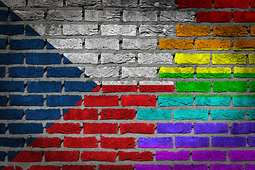 Image showing Dark brick wall - LGBT rights - Czech Republic