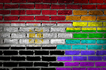 Image showing Dark brick wall - LGBT rights - Egypt