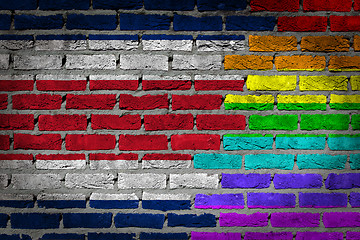 Image showing Dark brick wall - LGBT rights - Costa Rica