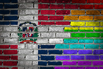 Image showing Dark brick wall - LGBT rights - Dominican Republic