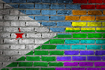 Image showing Dark brick wall - LGBT rights - Djibouti