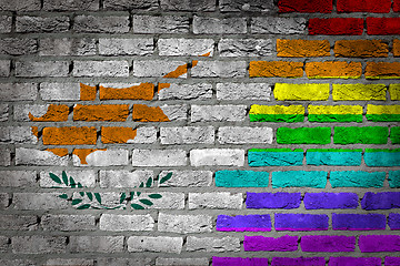 Image showing Dark brick wall - LGBT rights - Cyprus