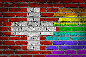 Image showing Dark brick wall - LGBT rights - Switzerland