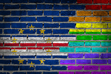 Image showing Dark brick wall - LGBT rights - Cape Verde