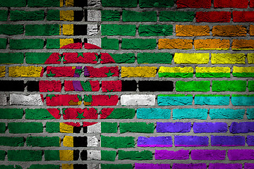 Image showing Dark brick wall - LGBT rights - Dominica