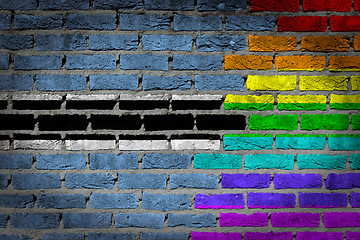 Image showing Dark brick wall - LGBT rights - Botswana