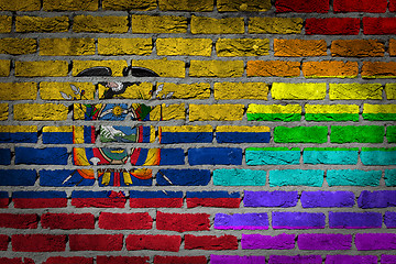 Image showing Dark brick wall - LGBT rights - Ecuador