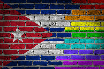 Image showing Dark brick wall - LGBT rights - Cuba