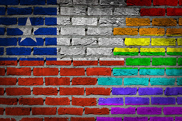 Image showing Dark brick wall - LGBT rights - Chile