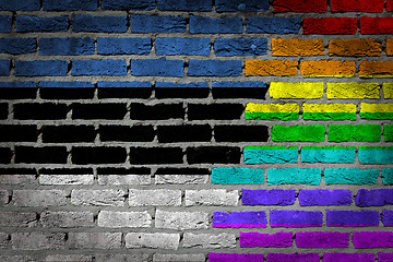 Image showing Dark brick wall - LGBT rights - Estonia