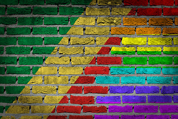 Image showing Dark brick wall - LGBT rights - Congo