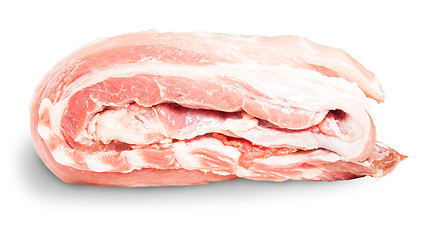 Image showing Raw Pork Ribs On A Roll Lying On Its Side