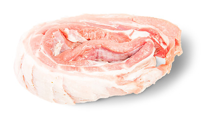 Image showing Raw Pork Ribs On A Roll Rotated