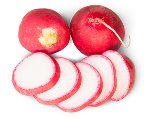 Image showing Sliced Juicy Radishes