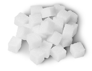 Image showing Pile Of Sugar Cubes On Top