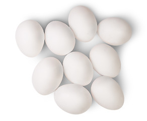 Image showing Some White Eggs