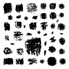 Image showing Ink splatters. Grunge design elements collection.