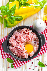 Image showing Minced meat with egg