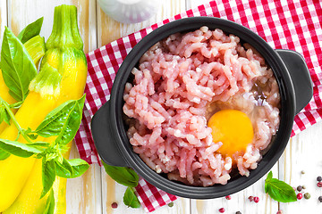 Image showing Minced meat with egg