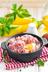 Image showing Minced meat with egg