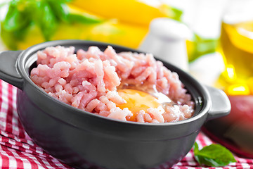 Image showing Minced meat with egg